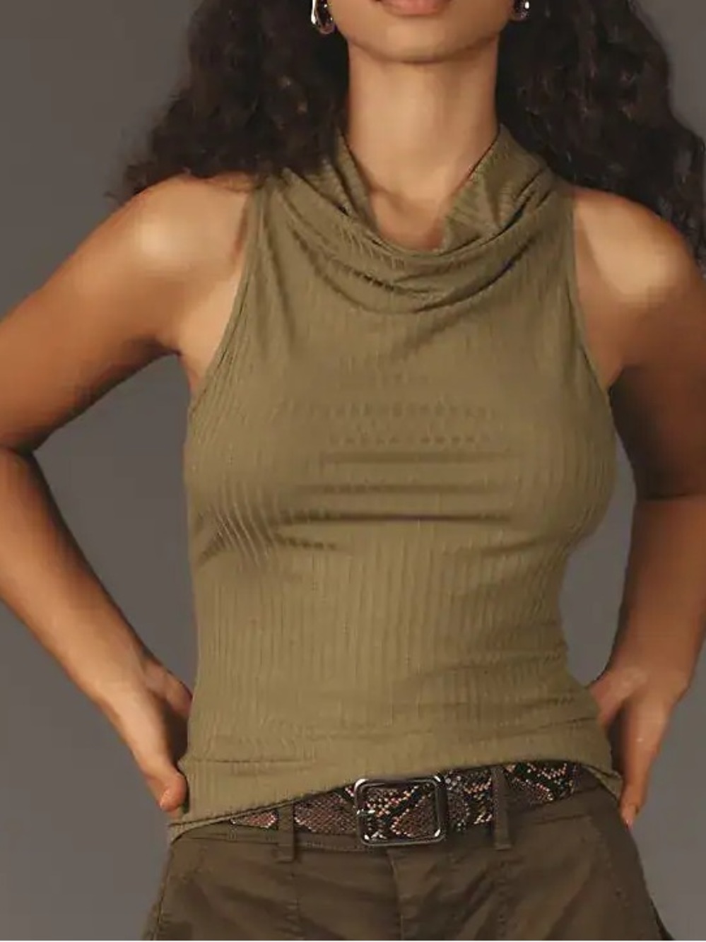 NWT Anthropologie Women’s Halter Cowl-Neck Tank Top